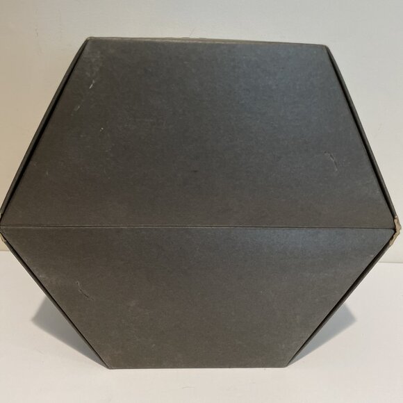 Vintage Stevens Exclusive Millinery Hat Box Hexagon Shape 10X7" Brown Rare - Picture 5 of 8